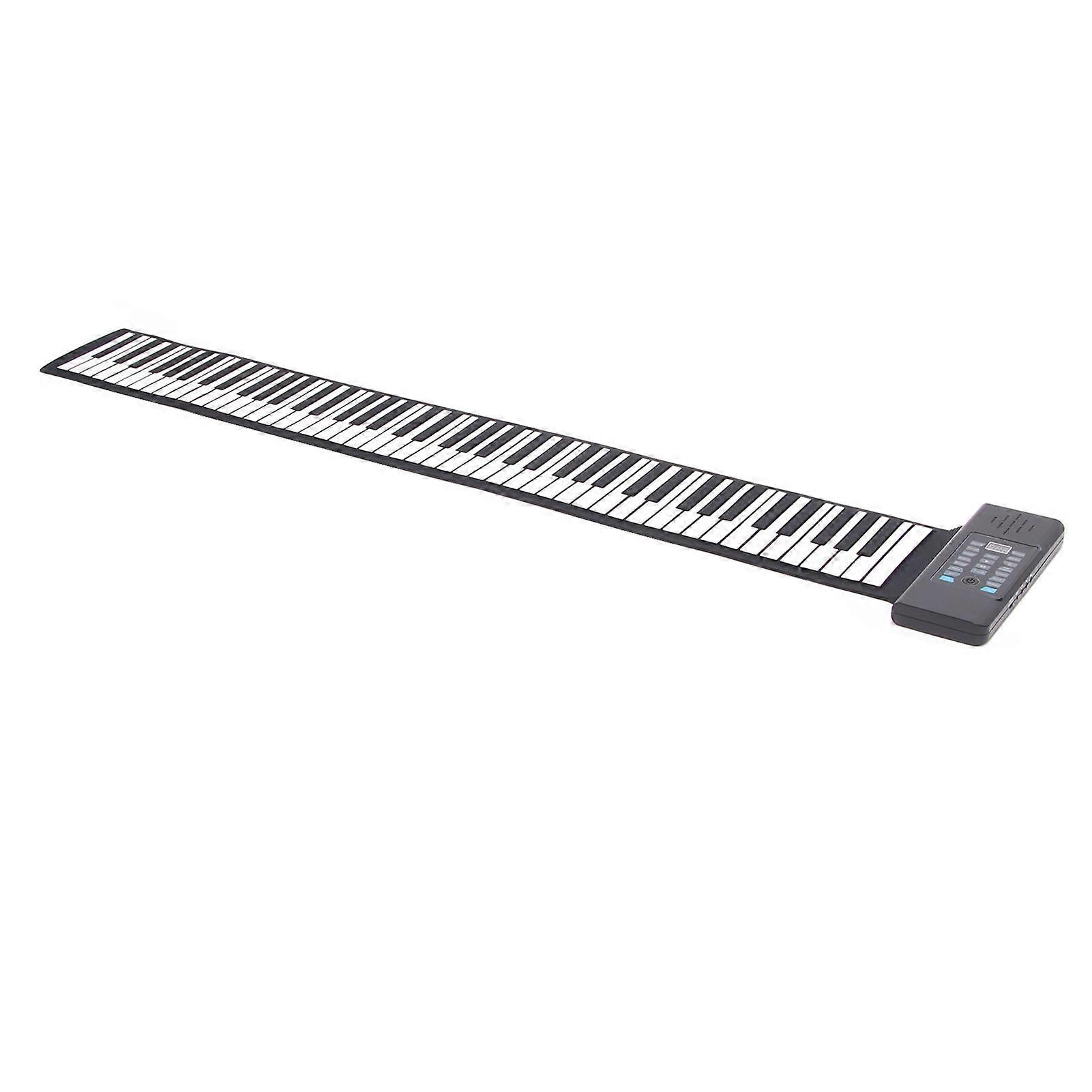 88-Key Thickened Folding Roll Up Piano Keyboard with Battery