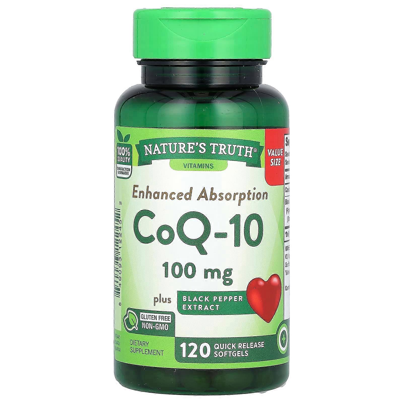 CoQ-10, Enhanced Absorption, 100 mg, 120 Quick Release Softgels