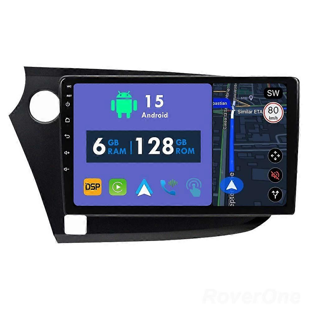 Car Radio 6G+128G CarPlay GPS Navigation Head Unit for Honda Insight 2 2009 - 2014 Android Auto Bluetooth Stereo Touch Screen