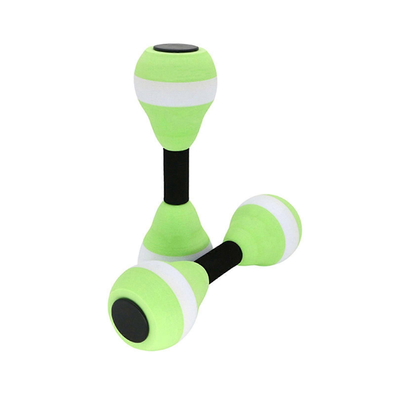 Djiypn Water Small Dumbbell Aerobic Exercise Spa Soft Foam Barbell Lightweight Swimming Equipment Supplies,foam,Green