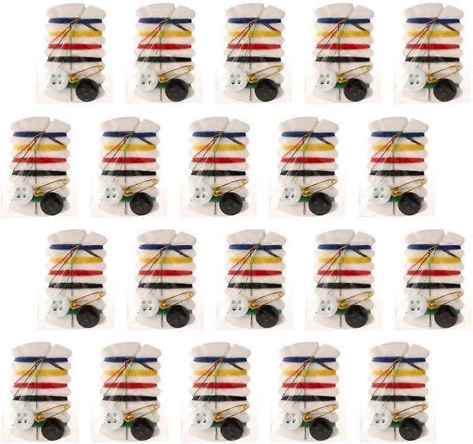 100pcs Travel Sewing Kits Thread Repair Kit with Needles Threads Button Pin for