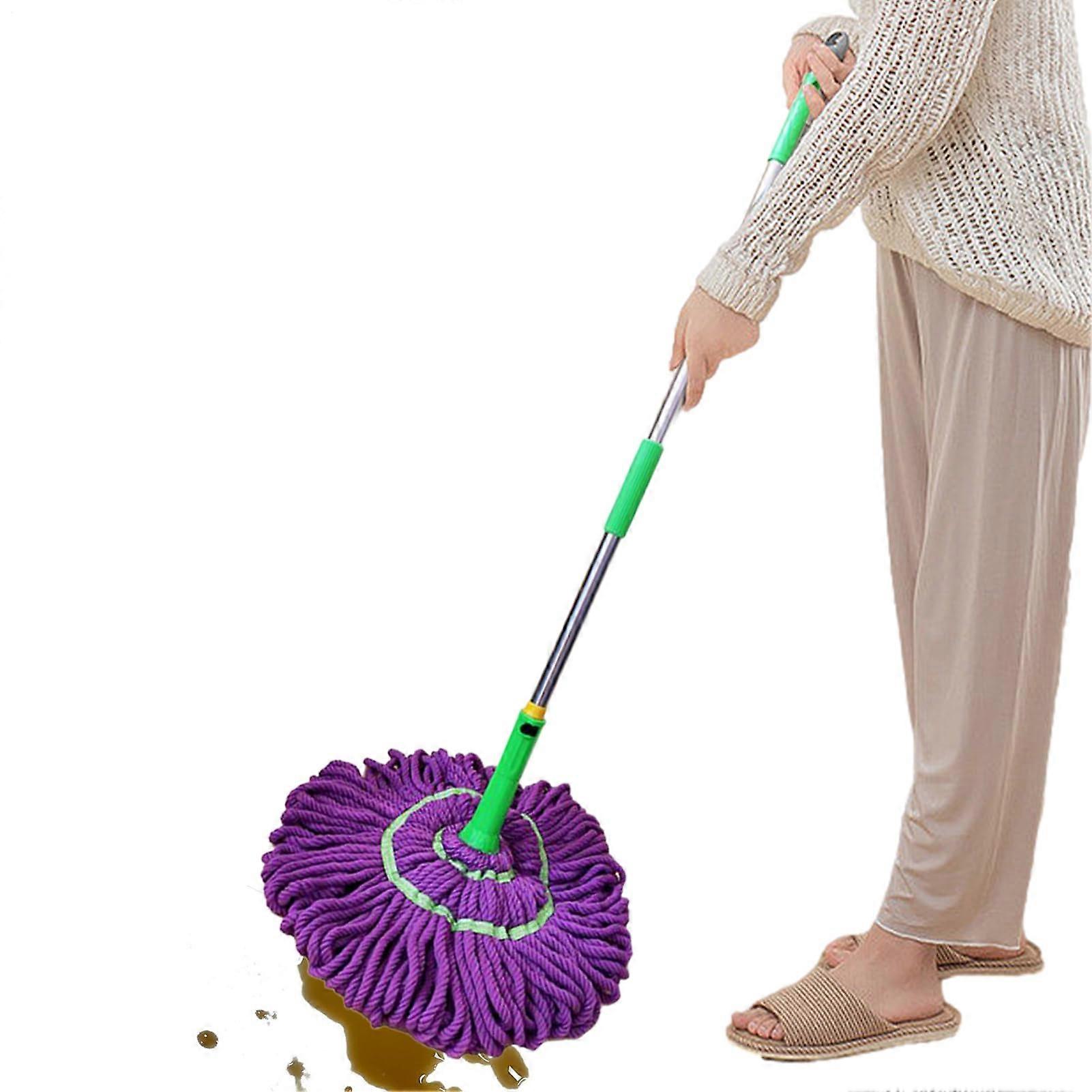 Wall Mops Dry Floor Mop With Microfiber Pads Telescopic Handle Twist Mops For Marble Concrete Hardwood