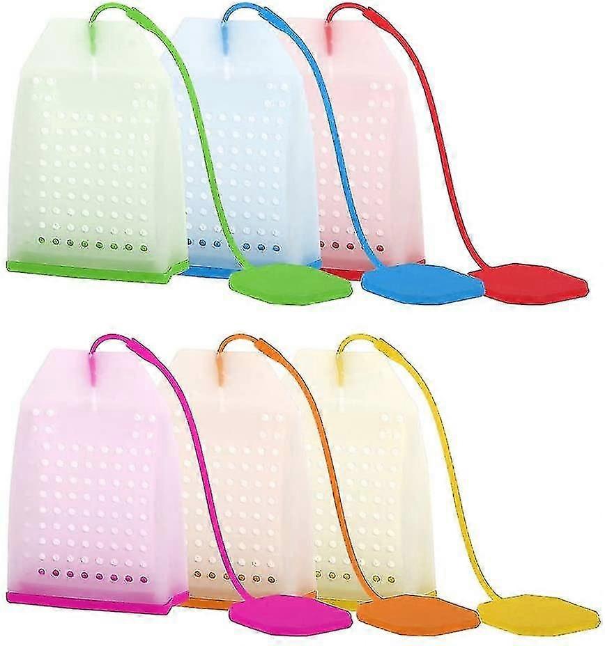 Tea Infuser Filter Silicone Tea Infuser Permanent Tea Filter Bags6pcs-random