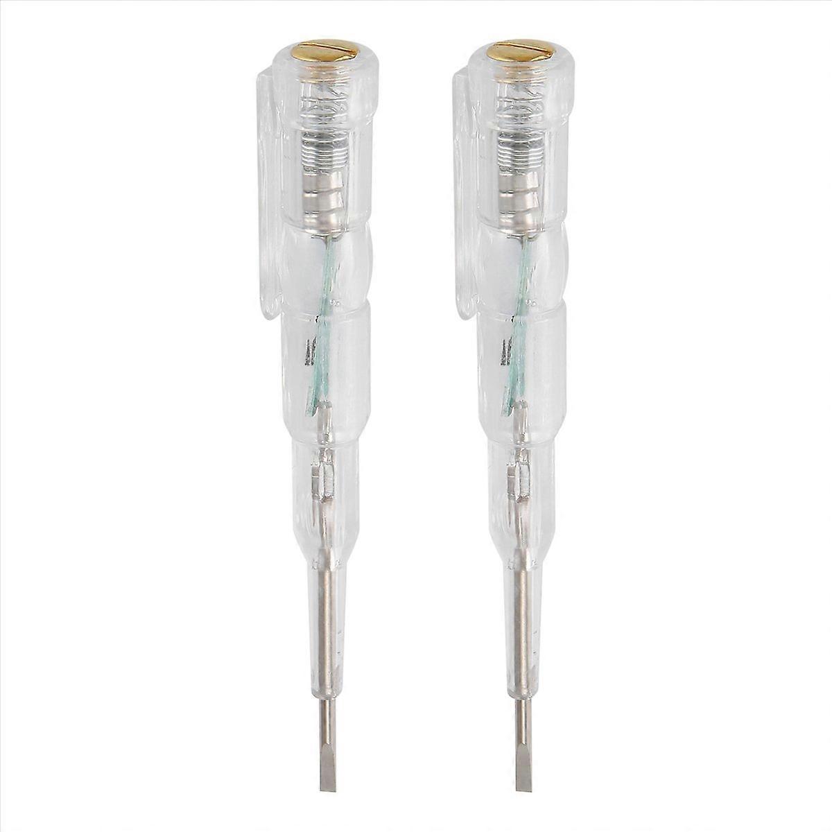 2Pcs 24-250V Electrician Circuit Tester Pen,Responsive Electrical Tester Pen,with LED Indicator Ligh