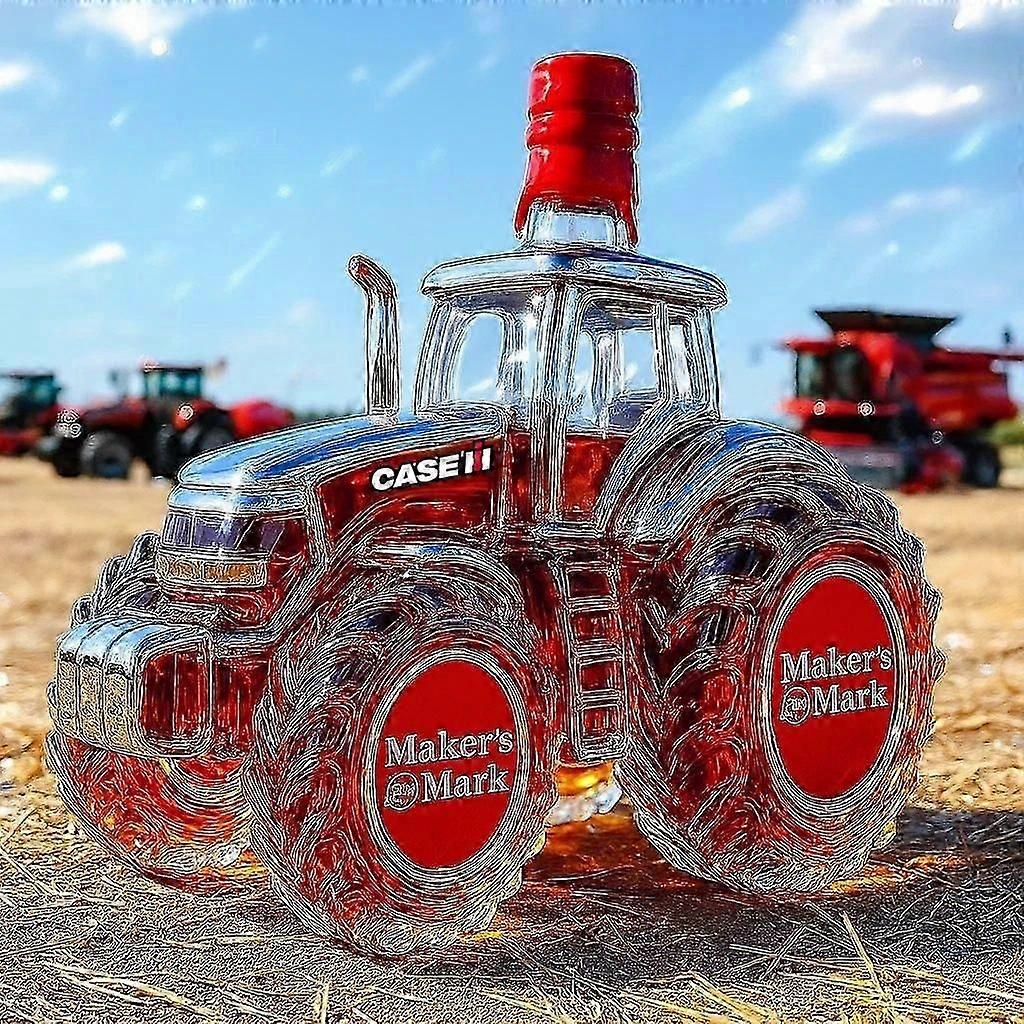 Whiskey Bottle Tractor Shape 10 oz Novelty Creative Tractor Theme Empty Bottle