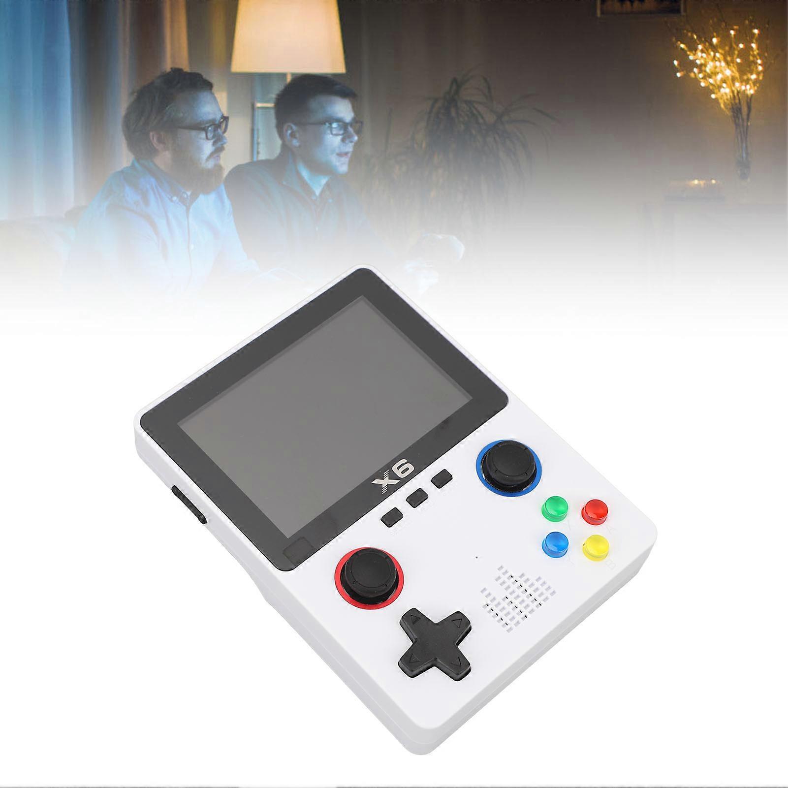 Handheld Retro Game Console with 32G Small Memory Card HD Dual Rocker for Adults Gaming White 