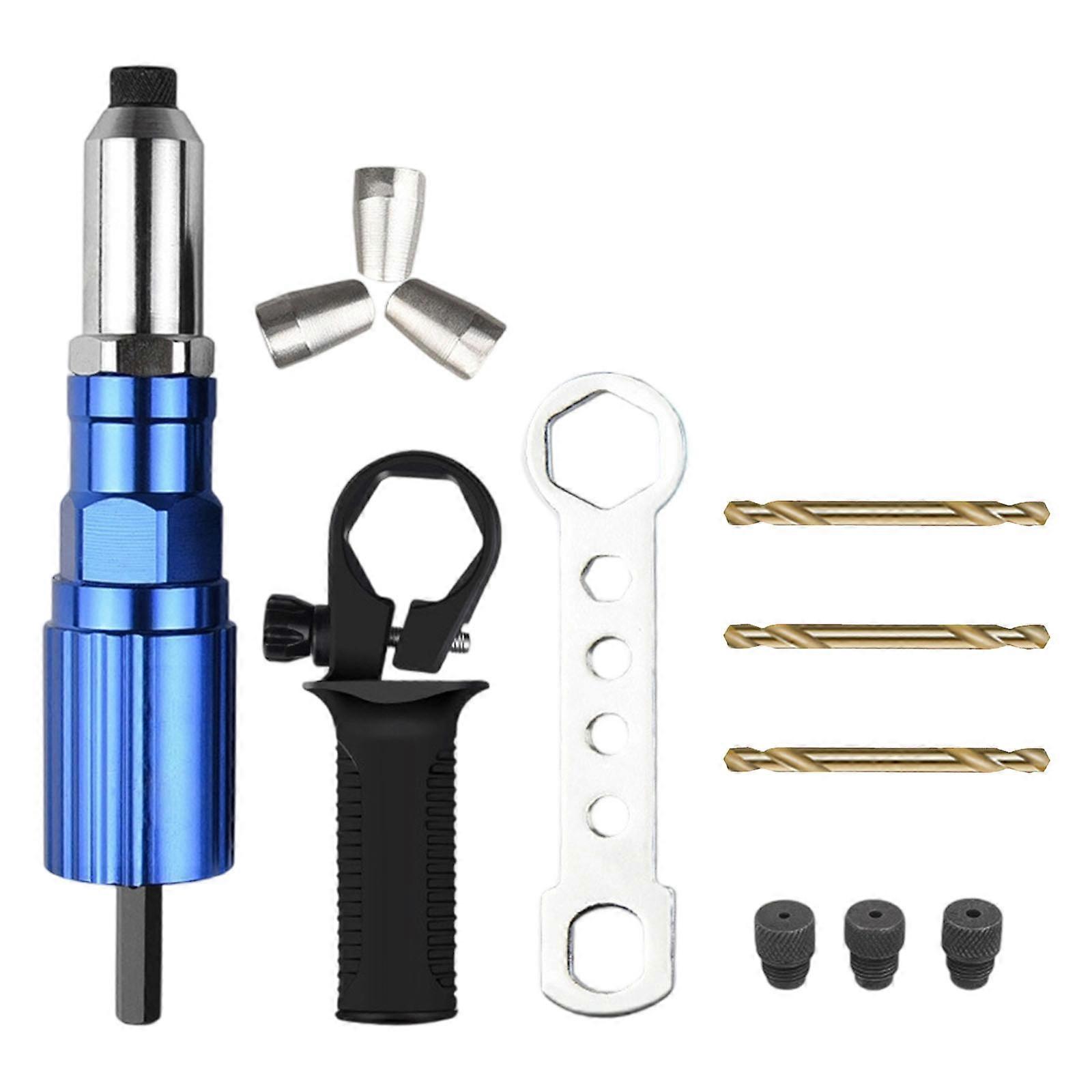 Practical Riveting Adapter For Electric Drills With Reinforced Alloy Construction And Anti Slip Mechanism Multicolor