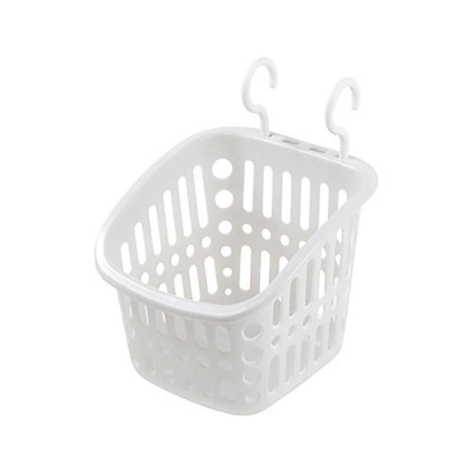 Storage Basket With Hooks, Stackable, Desktop Or Wall Mounted, Cosmetic Storage Basket For Home Kitchen Dorm Bathroom