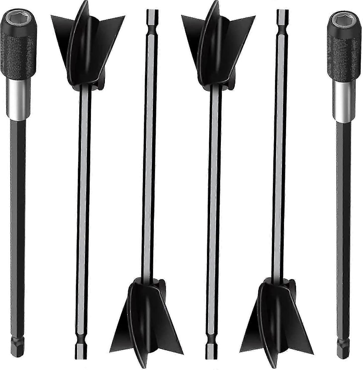 4pcs Resin Mixer Epoxy Mixer Paddles For Drill With 2pcs Extension Rods,reusable Paint Mixer For Drill,paint Stirrer Drill Attachment For Mixing Epoxy