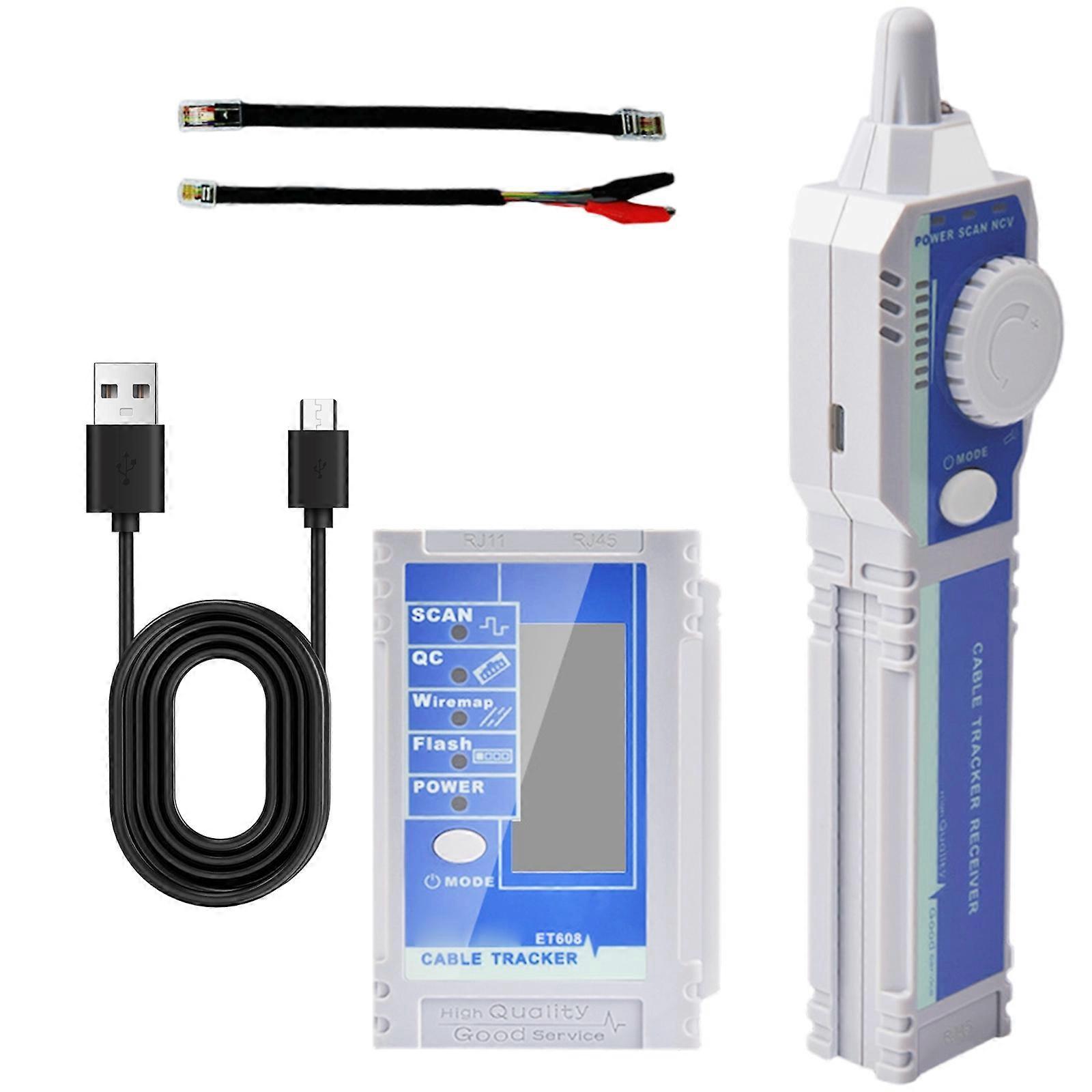 Handheld RJ45 Cable Tester Trackers Tool With Auto Shut Off Function For Field Service Technicians Low Power Consumption Multicolor