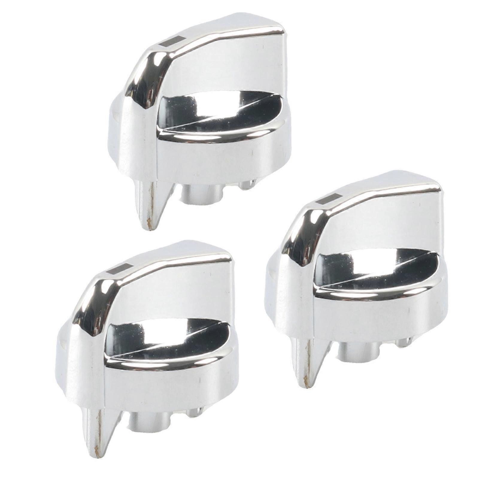 ABS Car AC Heater Control Knob Ergonomic Design For Precise Temperature Adjustment And Multiple Vehicle Compatibility  Silver