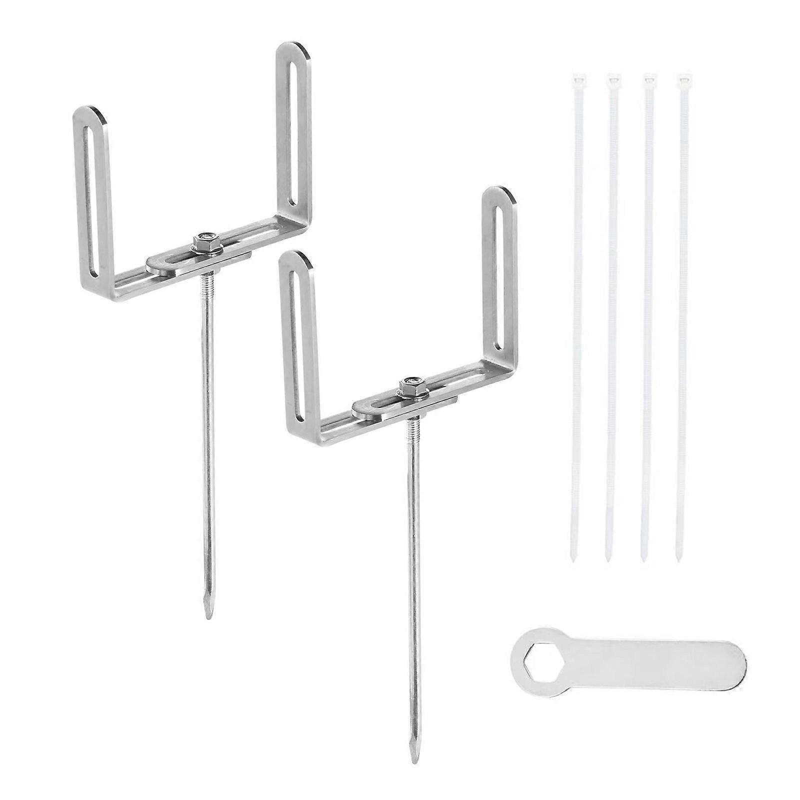 2Pcs Rainwater Downspout Bracket Gutter Downspout Holder Stable Stand Rustproof Stabilizer Easy to Installation Multicolor