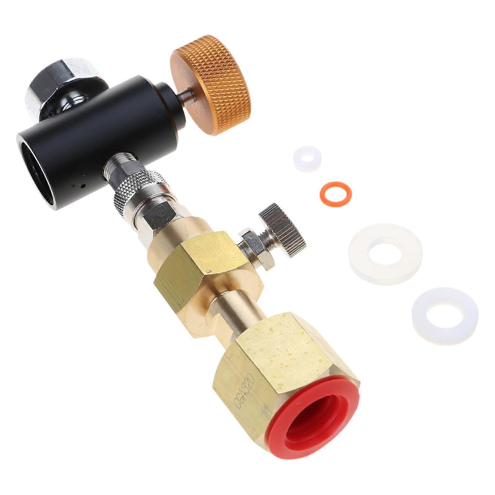 High Seal Metal Gas Charging Adapter Quick Releasing Valves Copper Texture Suitable for Multiple Sodas Machine Models Multicolor