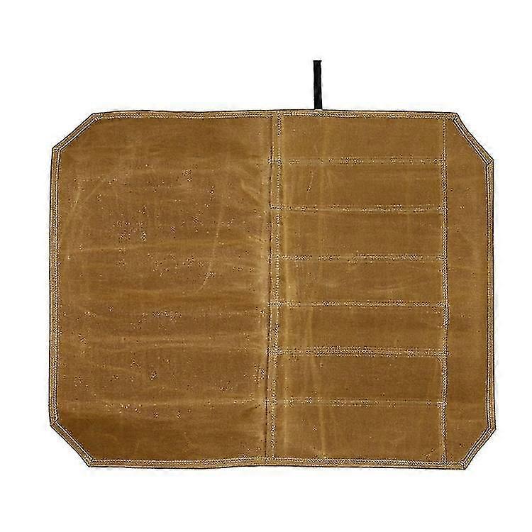 Canvas Chef Knife Roll Bag 7 Knife Slots Durable Canvas Knife Case