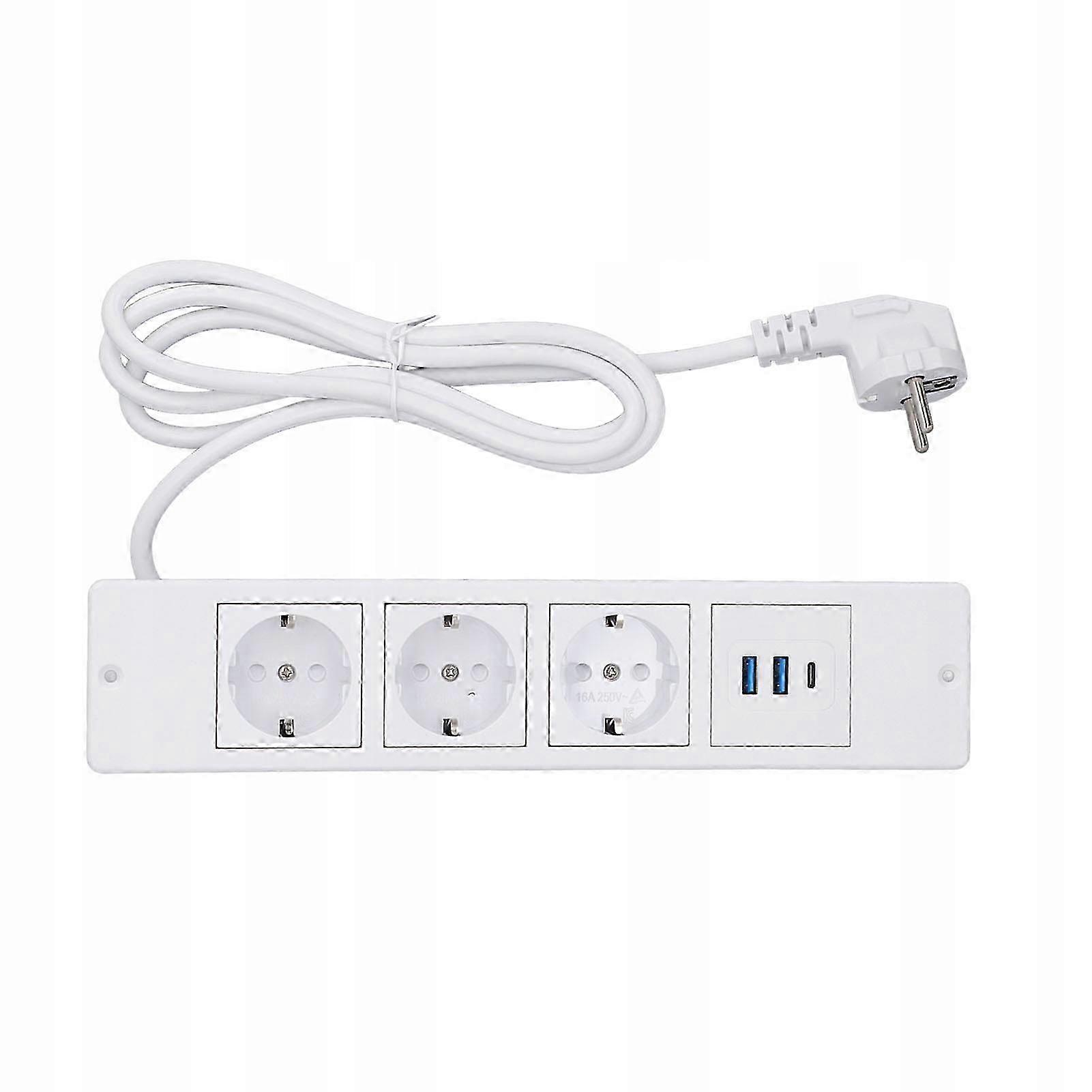 Regleta empotrada 3x Enchufes 2XUSB A 1XUSB C Pd20w 8v Puertos