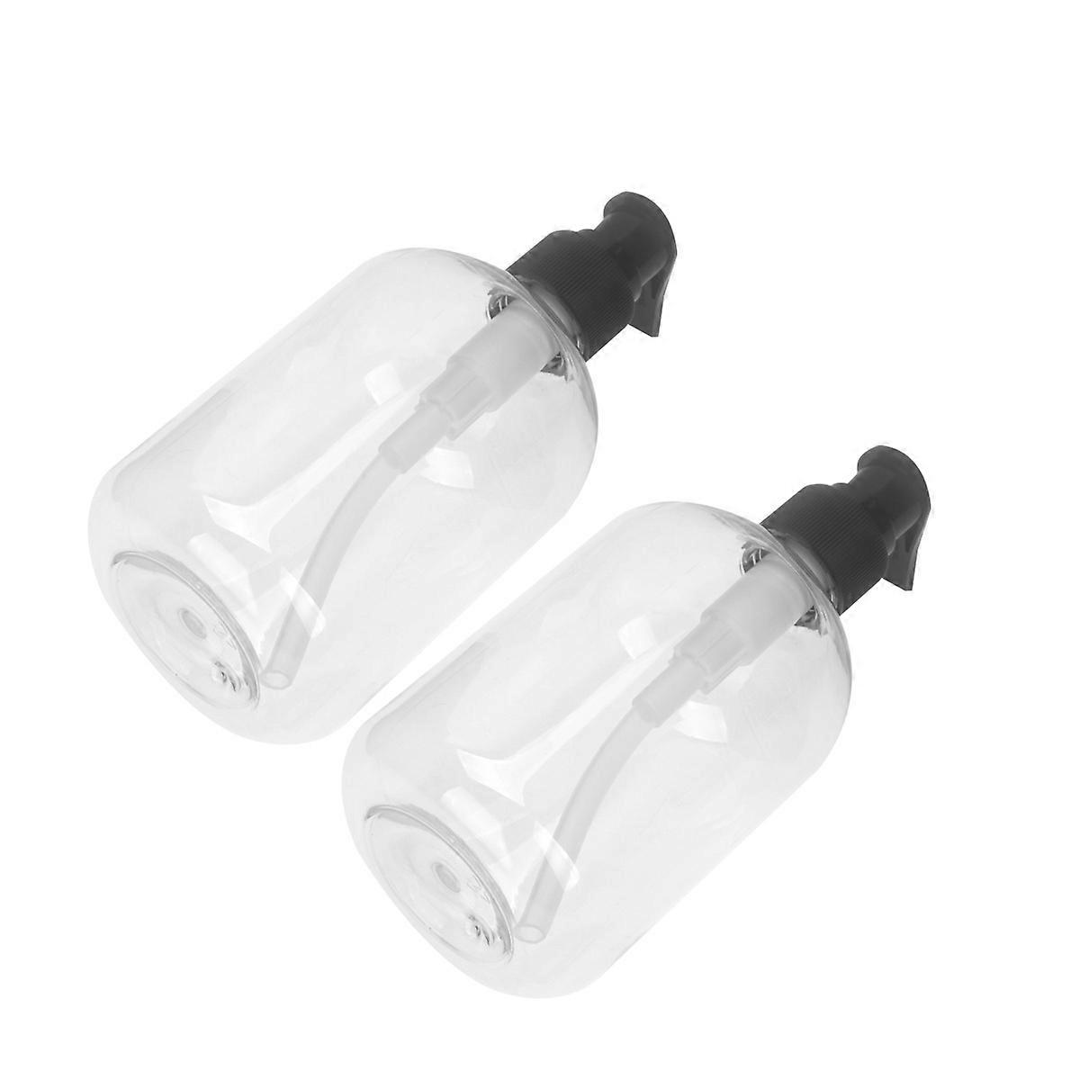 Black Washing Liquid Soap Bottle Press Pump Containers for Storage 5Pcs