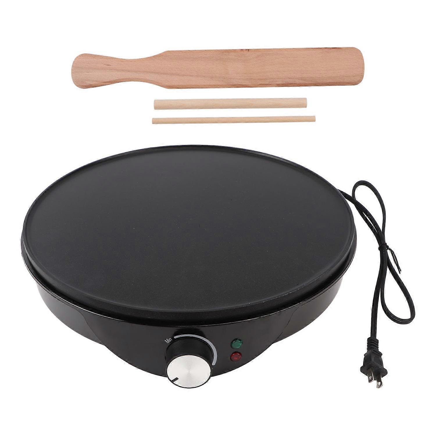 Griddle Crepe Maker with Batter Spreader Wooden Spatula   Non Stick 12in Crepe Maker for Kitchen