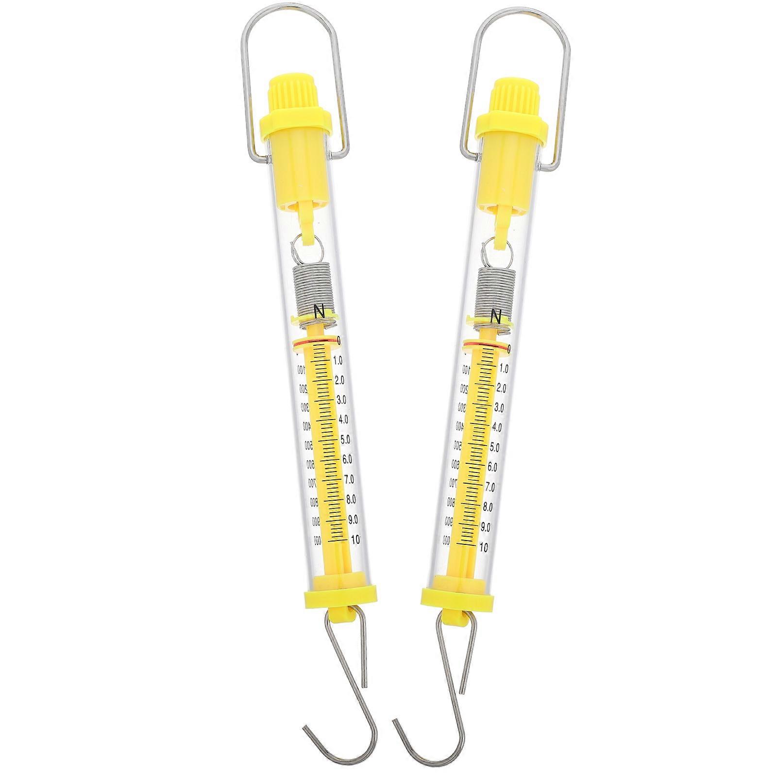 Measuring Force Tubular Spring Scale for Physics Experiments 2Pcs Portable Tool