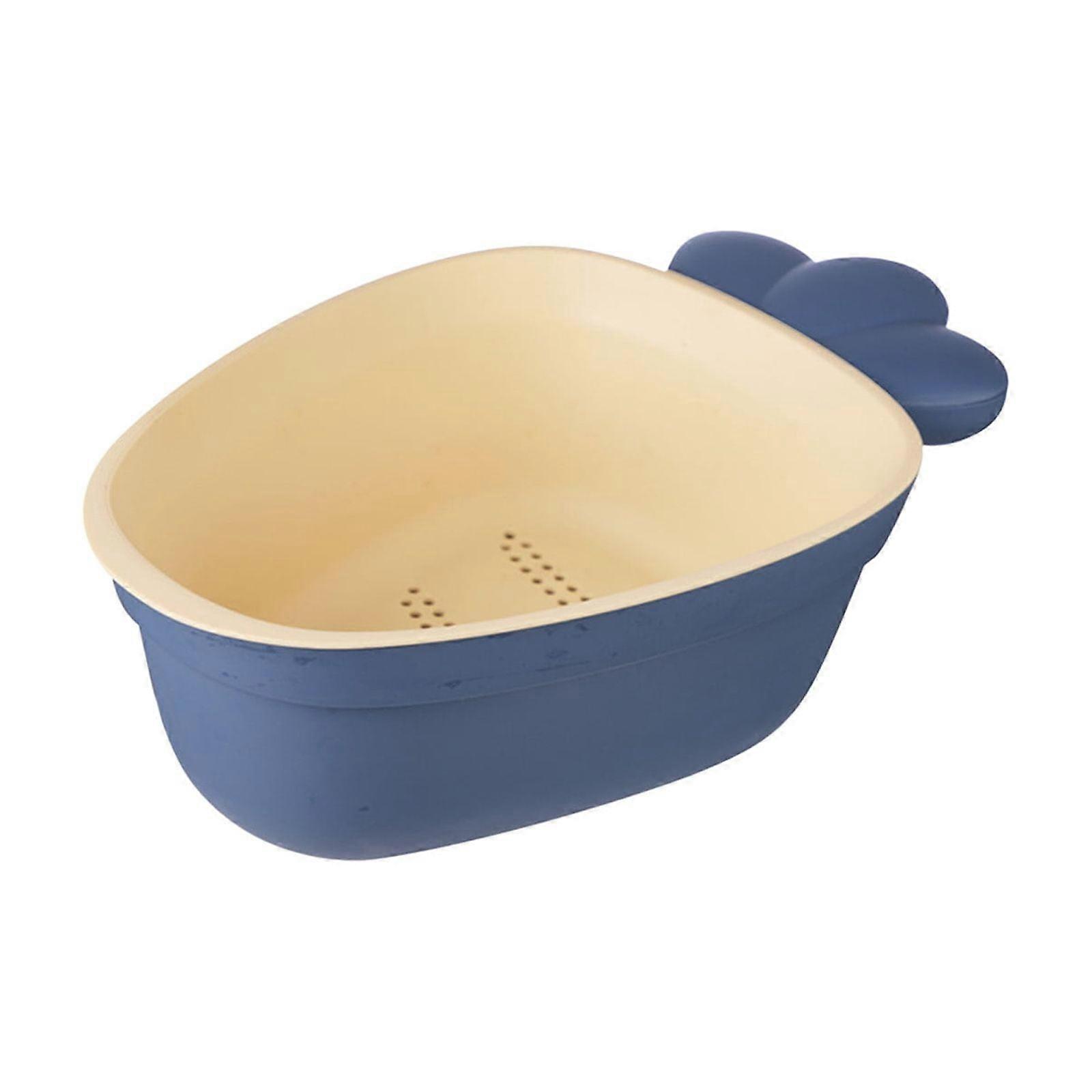 Double Layer Strainer Basket with Quick Water Release, Ergonomic Grip, Versatile Kitchen Use, Rinse & Serve, Compatible with Home Kitchens