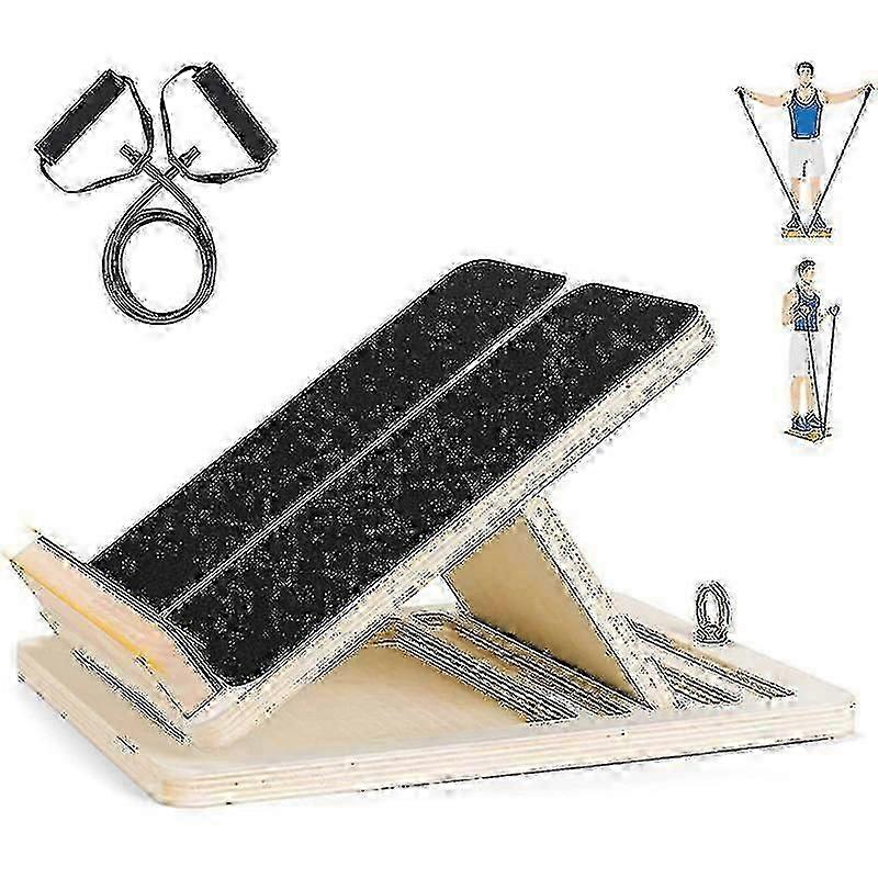 Adjustable Wood Professional Slant Board for Calf Stretching and Ankle Incline 2025