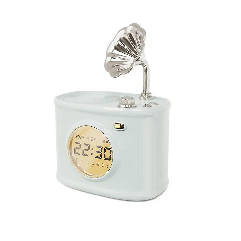 Bluetooth Speaker Retro Clock Alarm Clock Calendar C