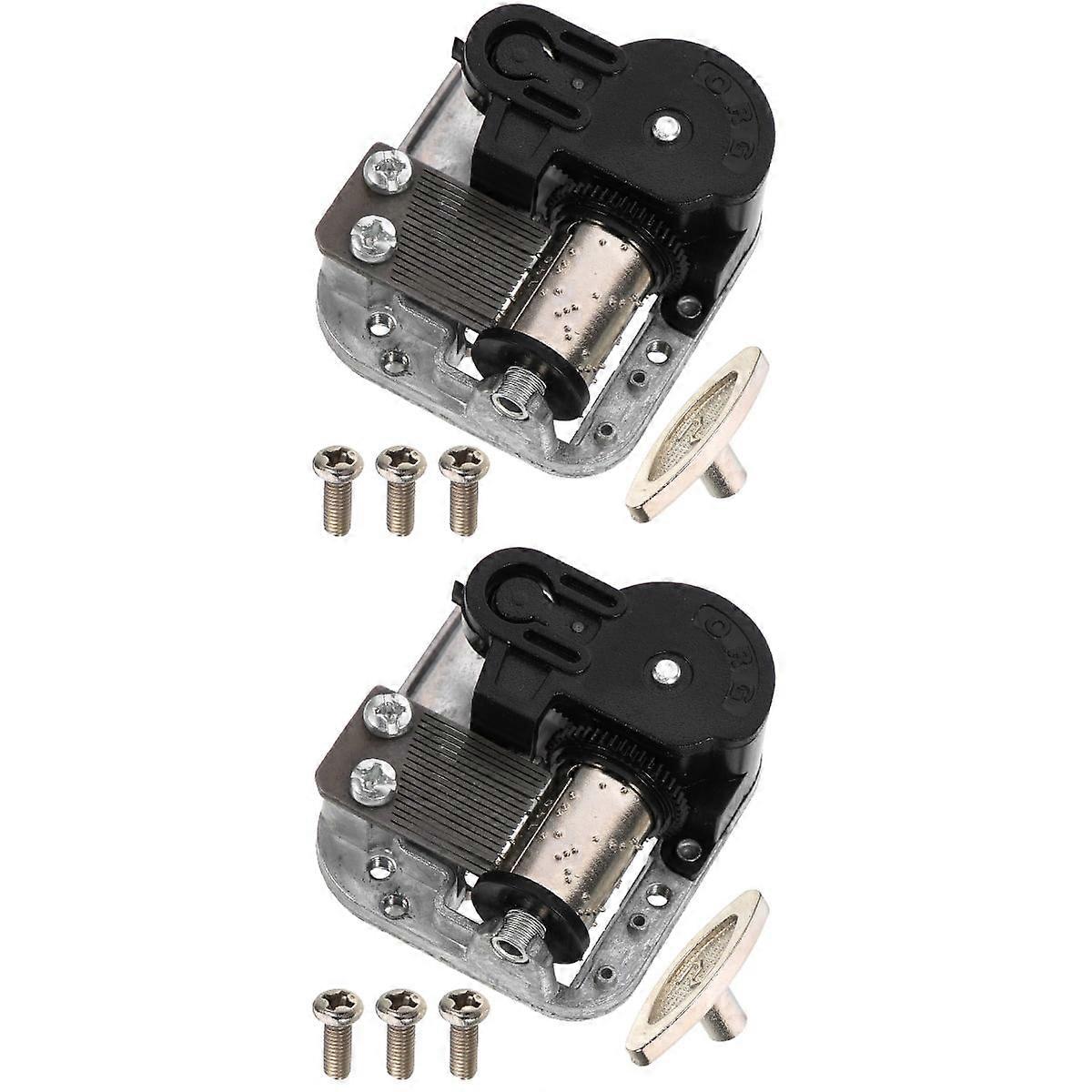 2pcs Clockwork Musical Box Movement Replaceable Musical Box Repairing Fitting