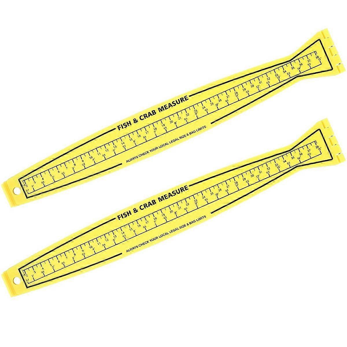 2 Pcs Fish Measuring Board Folding Fishing Ruler Fishing Measurement Ruler Crab Measuring Tool for B