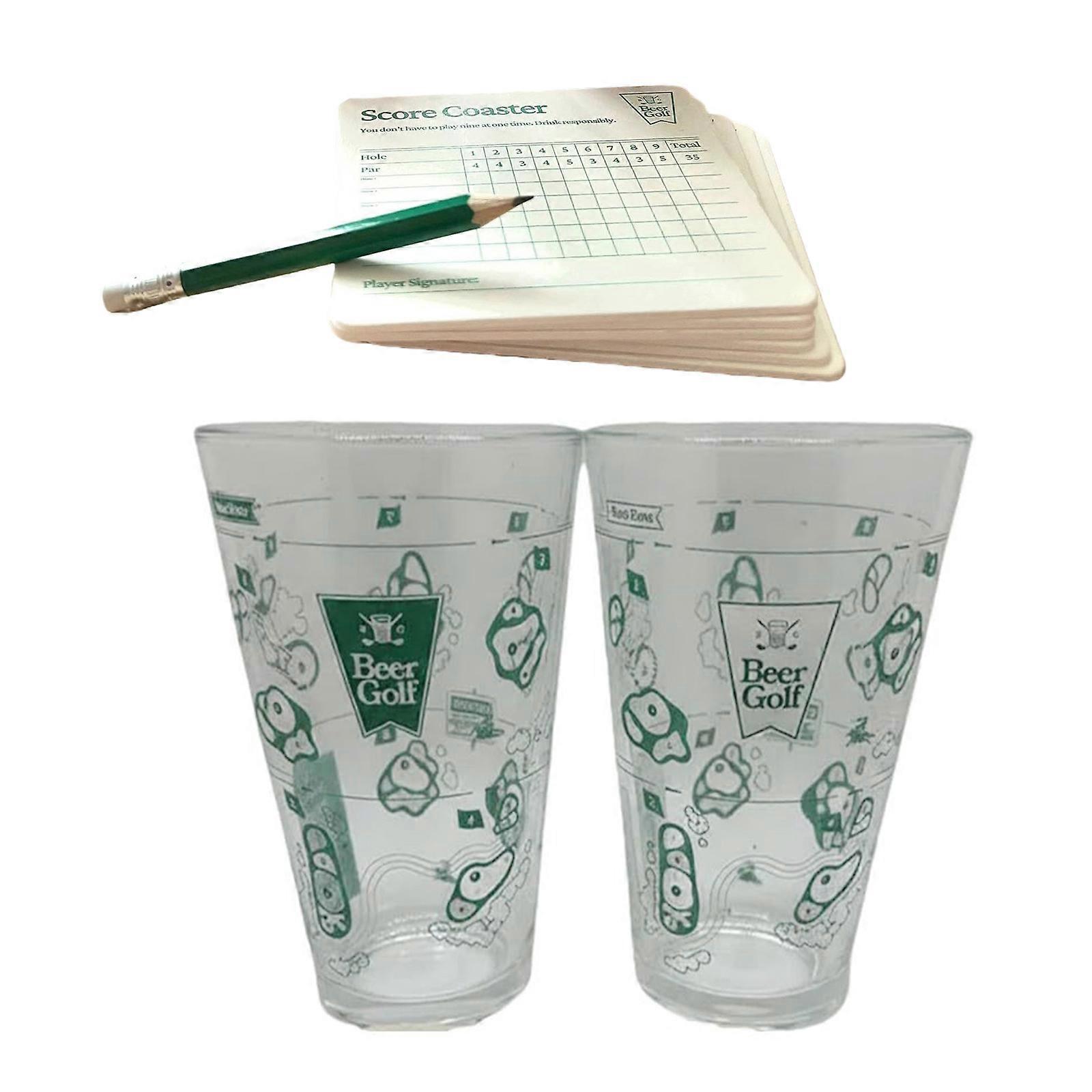 Golf Club Beer Mugs Set Premium Hand Wash Suggested Fade Resistant Decoration Assured Cart Accessory Multicolor