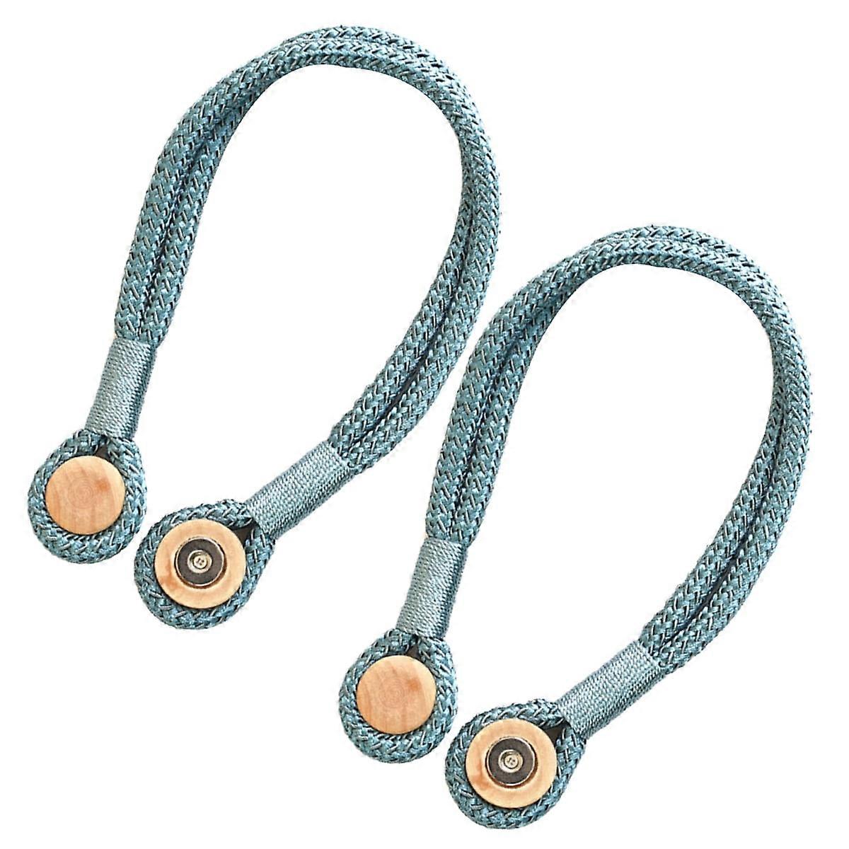 Curtain 2 Pcs Tiebacks for Draperies Curtains Modeling Strap Polyester Yarn Magnet