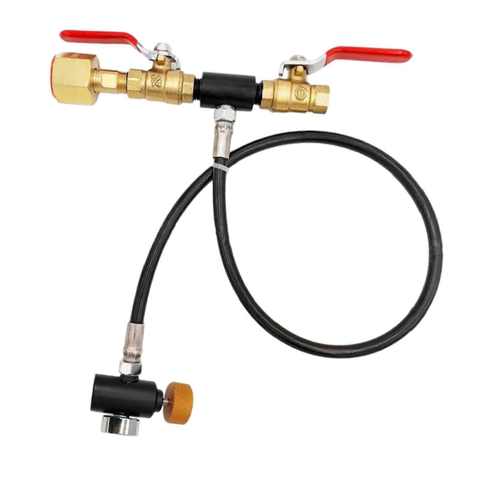 CO2 Refill Adapter Hose Kit for Soda Maker with Brass Connector, LeakProof 24 Inch