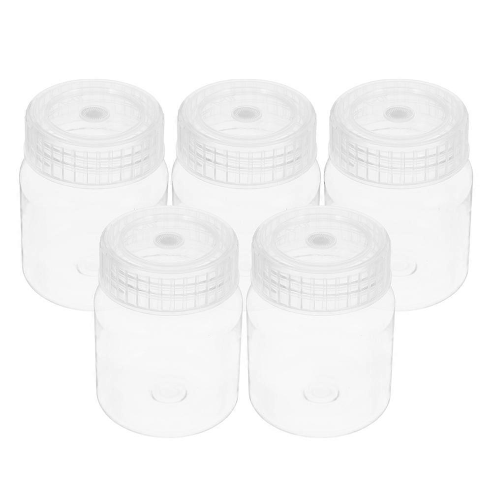 Reagent Bottle with Lid Wide Mouth Plastic Bottles for Storage 5Pcs Durable Lab Bottles