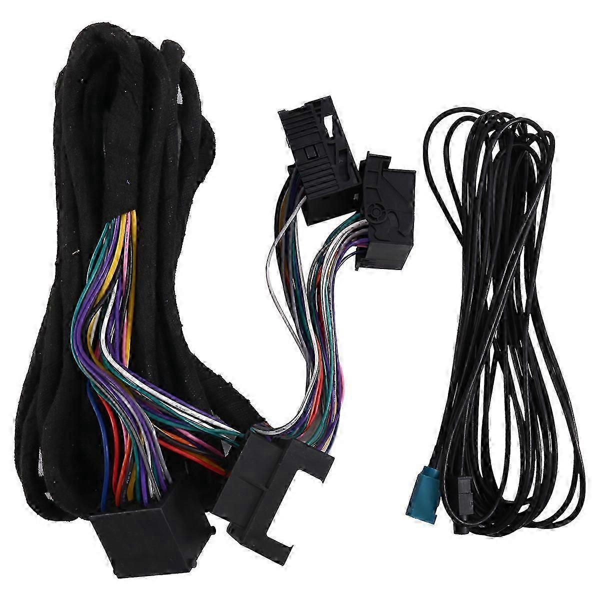 Android Head Unit to Radio Fakra Antenna Power 17+40 Pin 6M Extension Wiring Harness for X5 M3 M5 E46 E38 E39 E53 Edition 1128