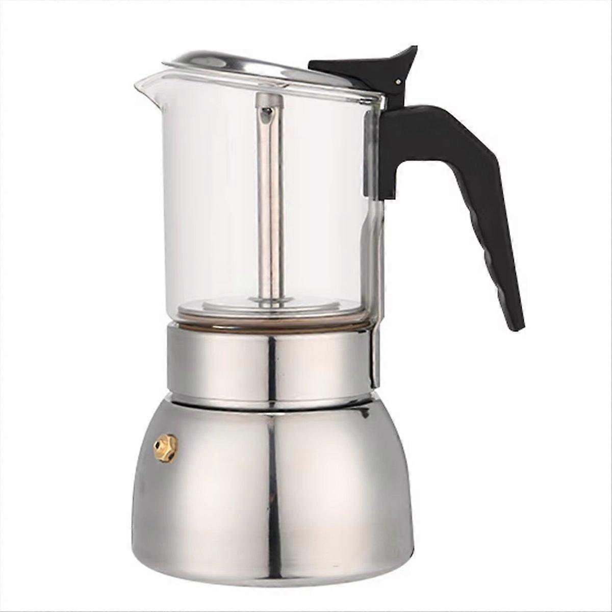 300 ml Espressomaschine, Mokkakanne aus Edelstahl,
