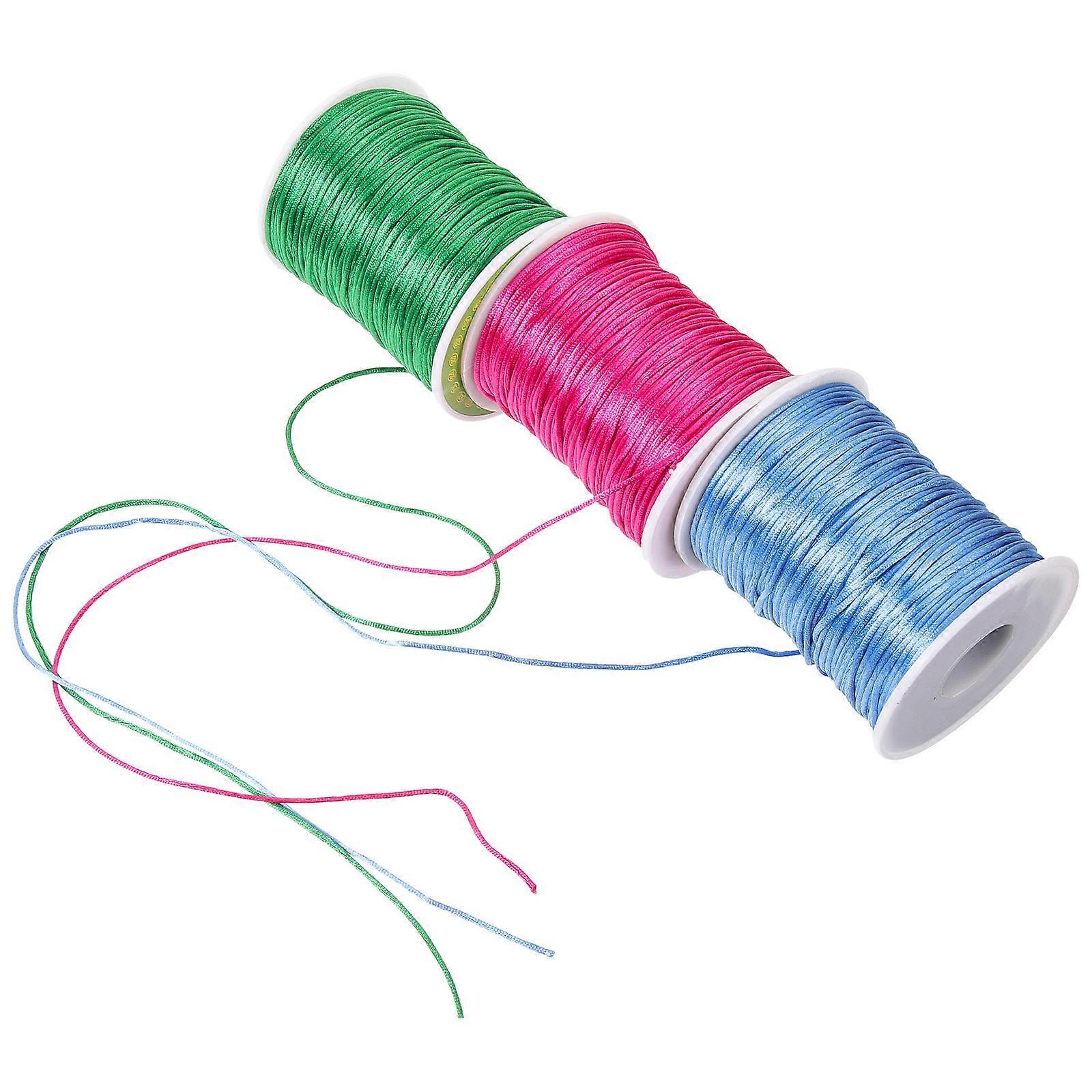 Crochet Thread for Knitting 9 Rolls Assorted Color Polyester Fabric Yarn