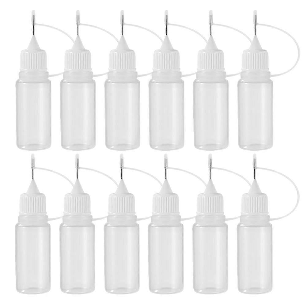 Transparent Needle Tip Glue Bottle for Accurate Liquid Dispensing 12Pcs