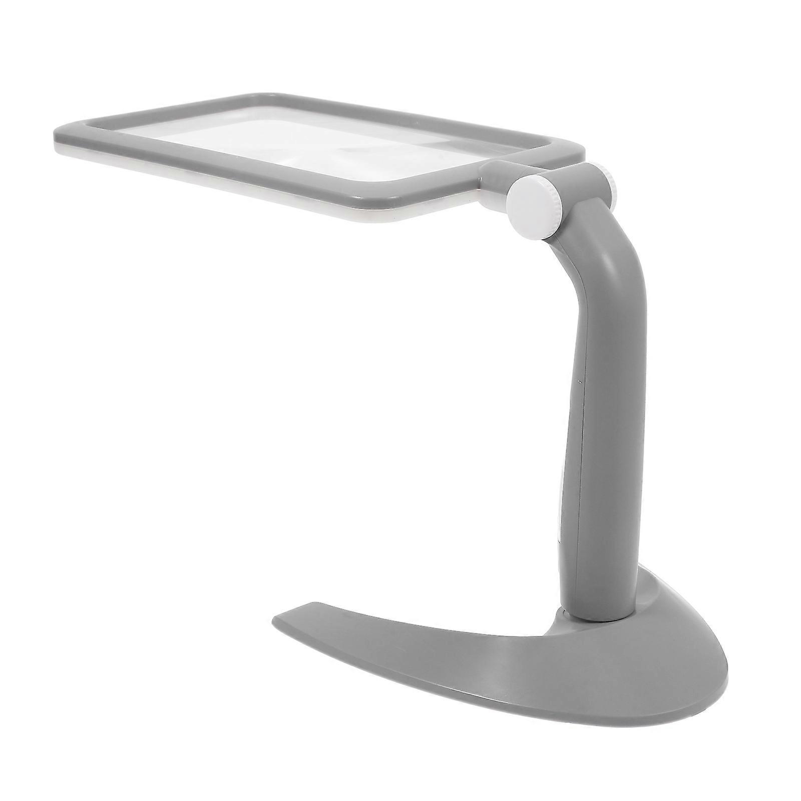 LED Handheld Magnifying Glass for Reading Books 48 LED Desktop Magnifier Light