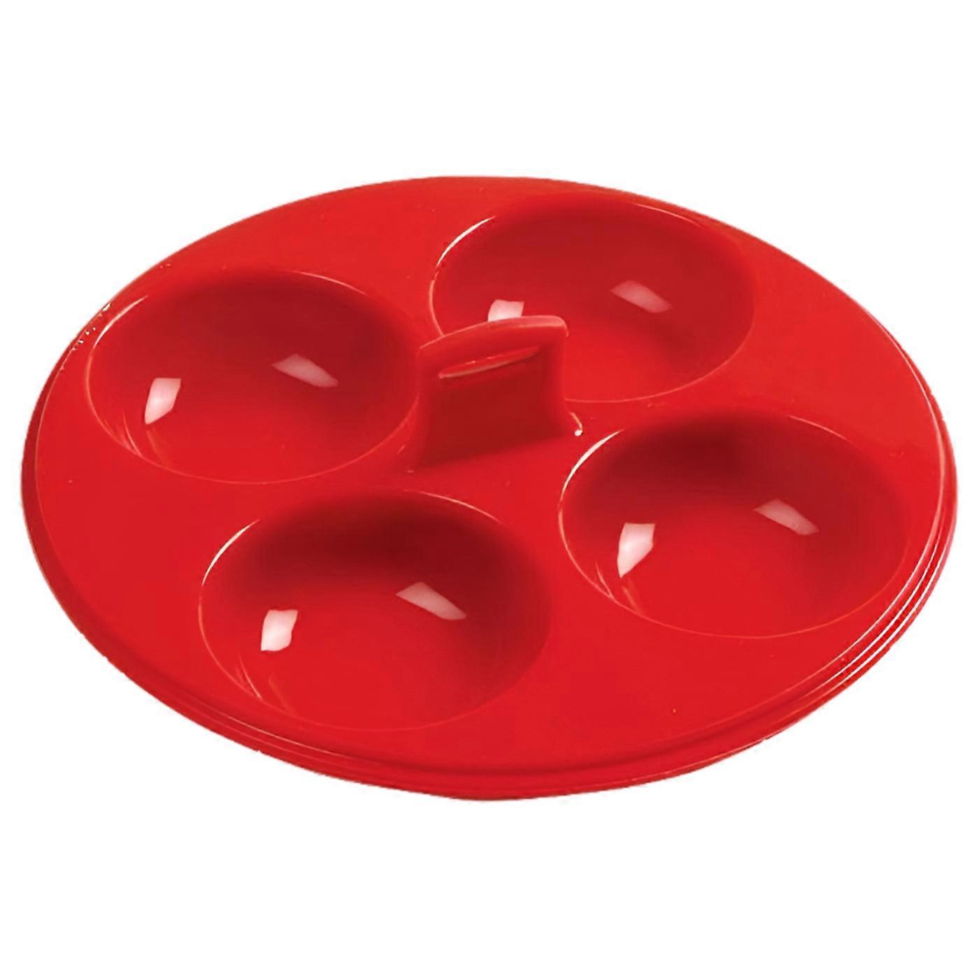 Norpro Silicone 4 Egg Poacher, Red