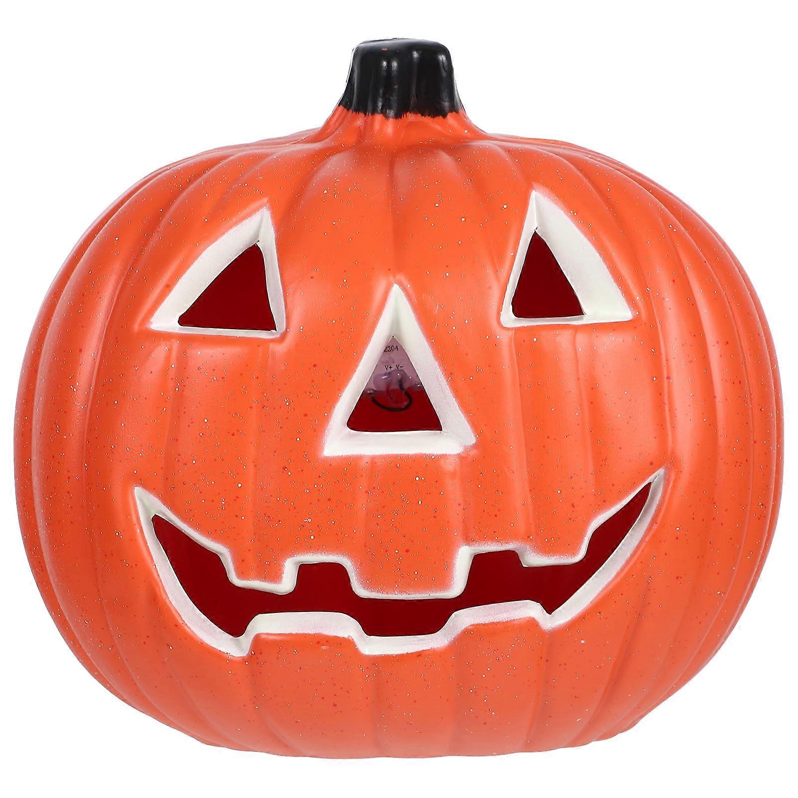 Halloween Pumpkin Lantern with Bright LED Glow, Battery Operated Jacko'Lantern Decoration Light