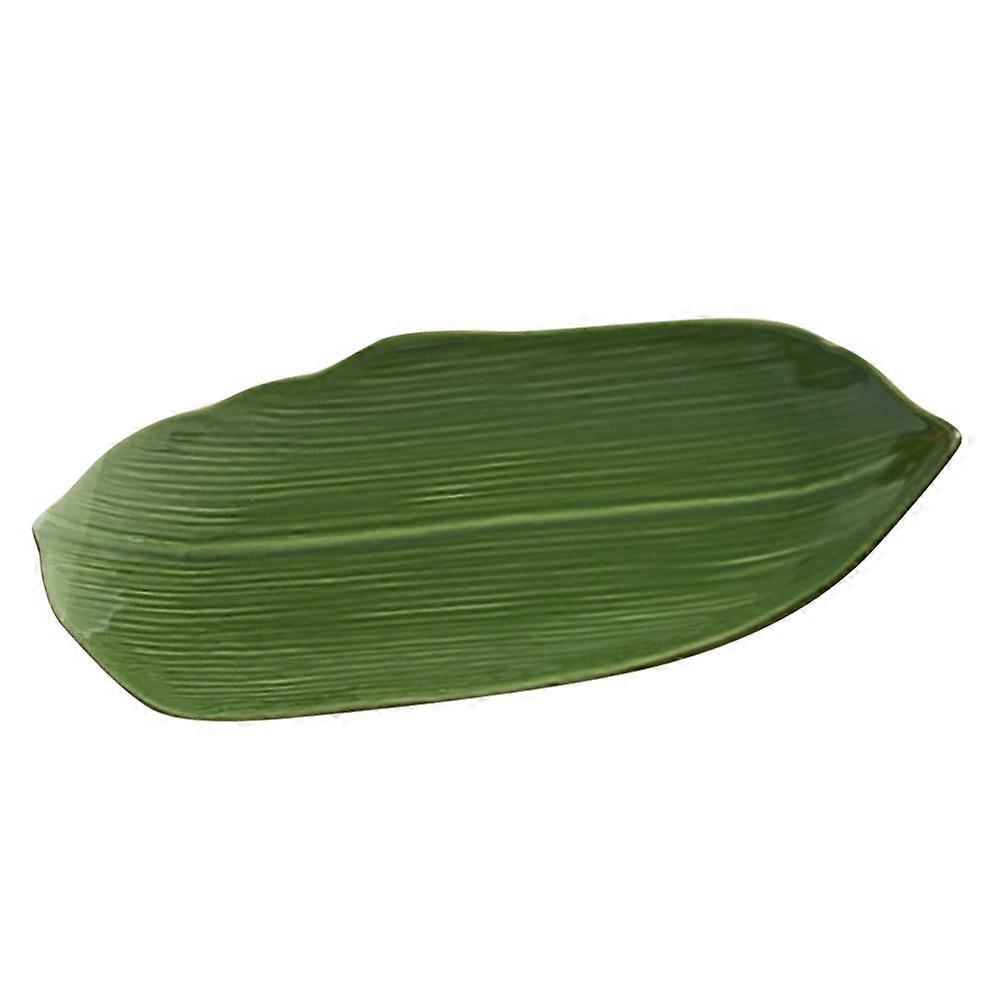 Green Ceramic Sushi Plate for Convenient Sushi Serving Dish