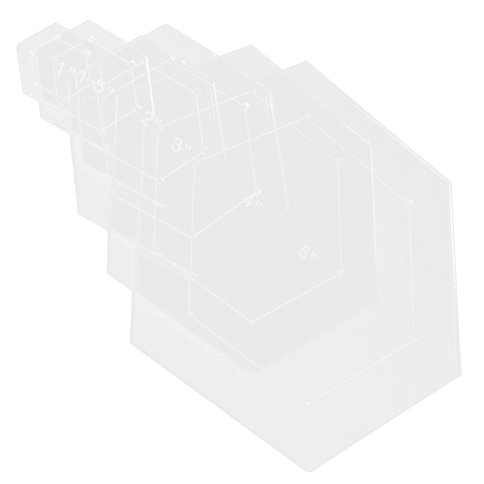 Quilting Template Patchwork Template for Sewing Use 6Pcs Transparent Acrylic