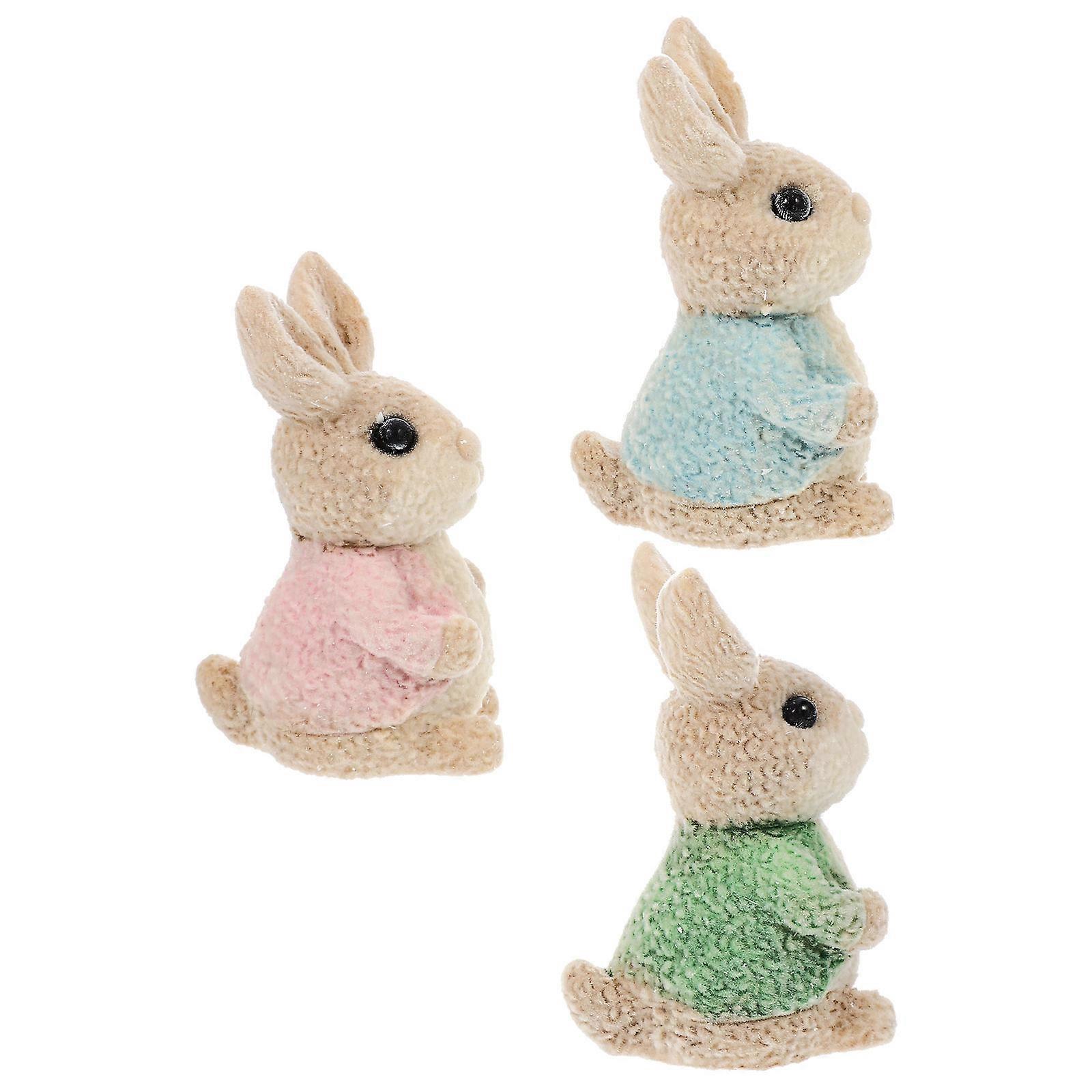Easter Decor Bunny Figurines Resin Rabbit Statue for Garden 15Pcs