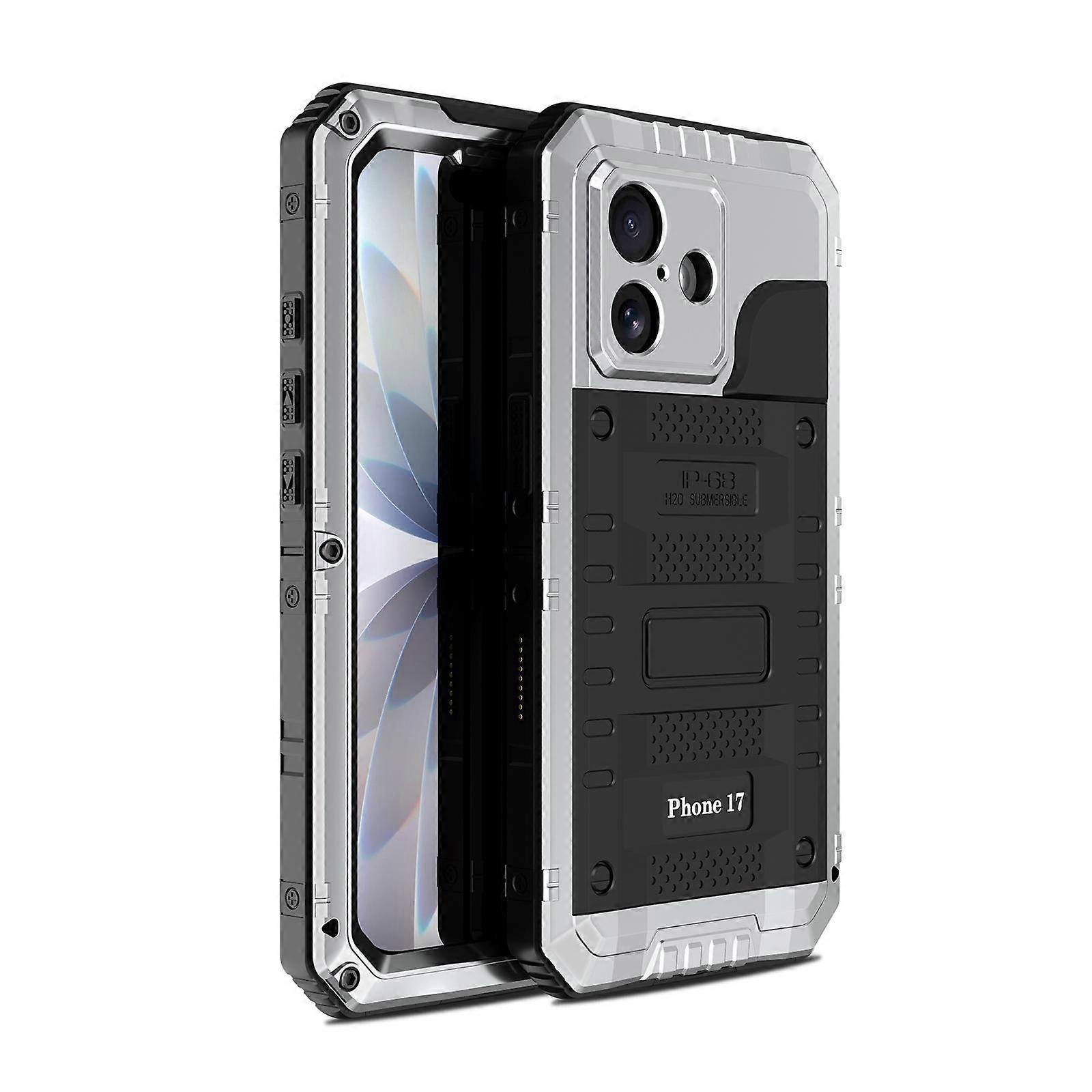 Four-proof Metal Hybrid Silicone Phone Case