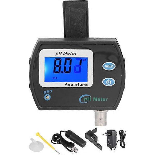 PH900 PH Meter LCD Digital Water PH Tester with Replaceable Electrode Probe High Accuracy for Water Quality Testing EU Plug 220V