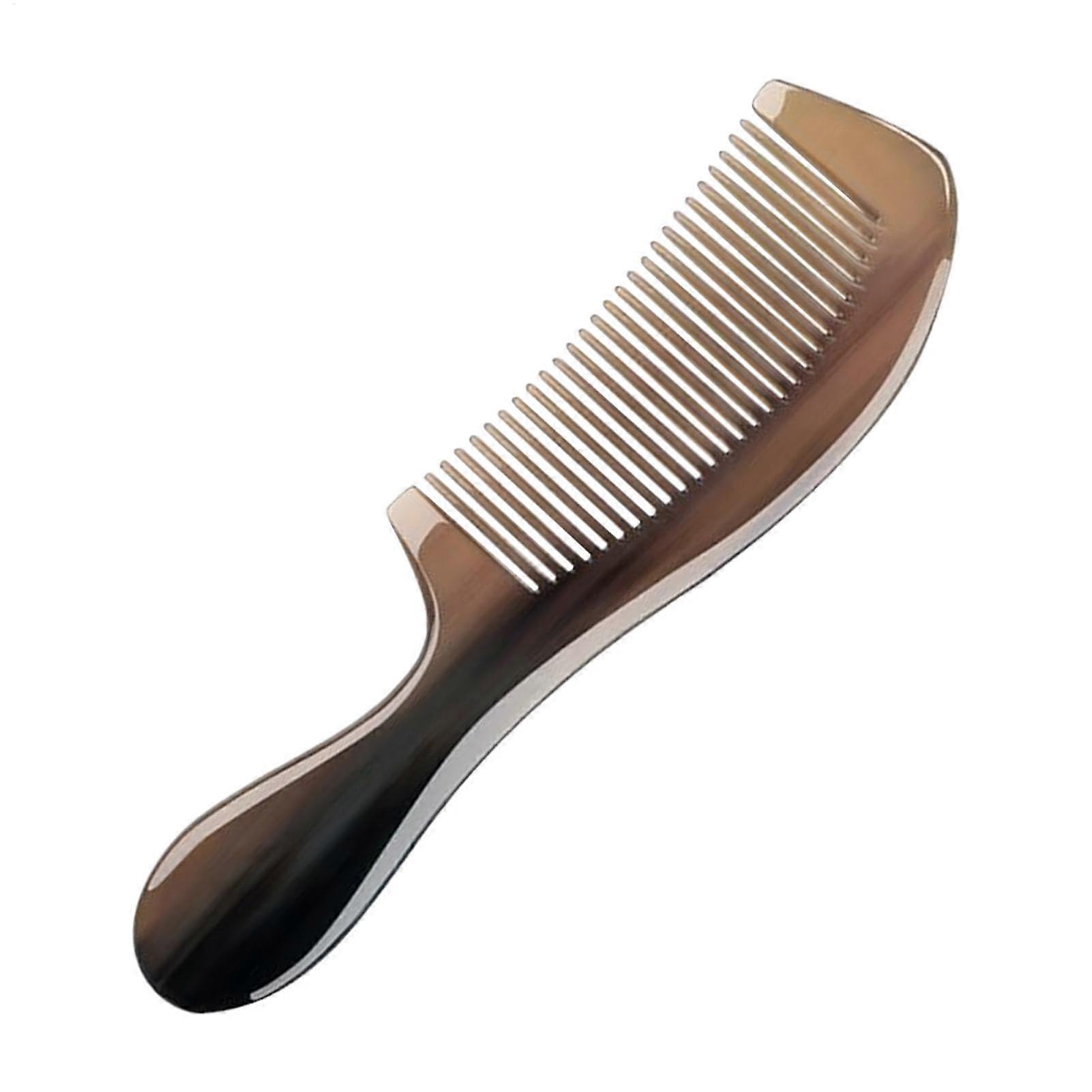 Natural Horn Comb Wide Tooth AntiStatic Handmade for Scalp Massage and Hair Styling