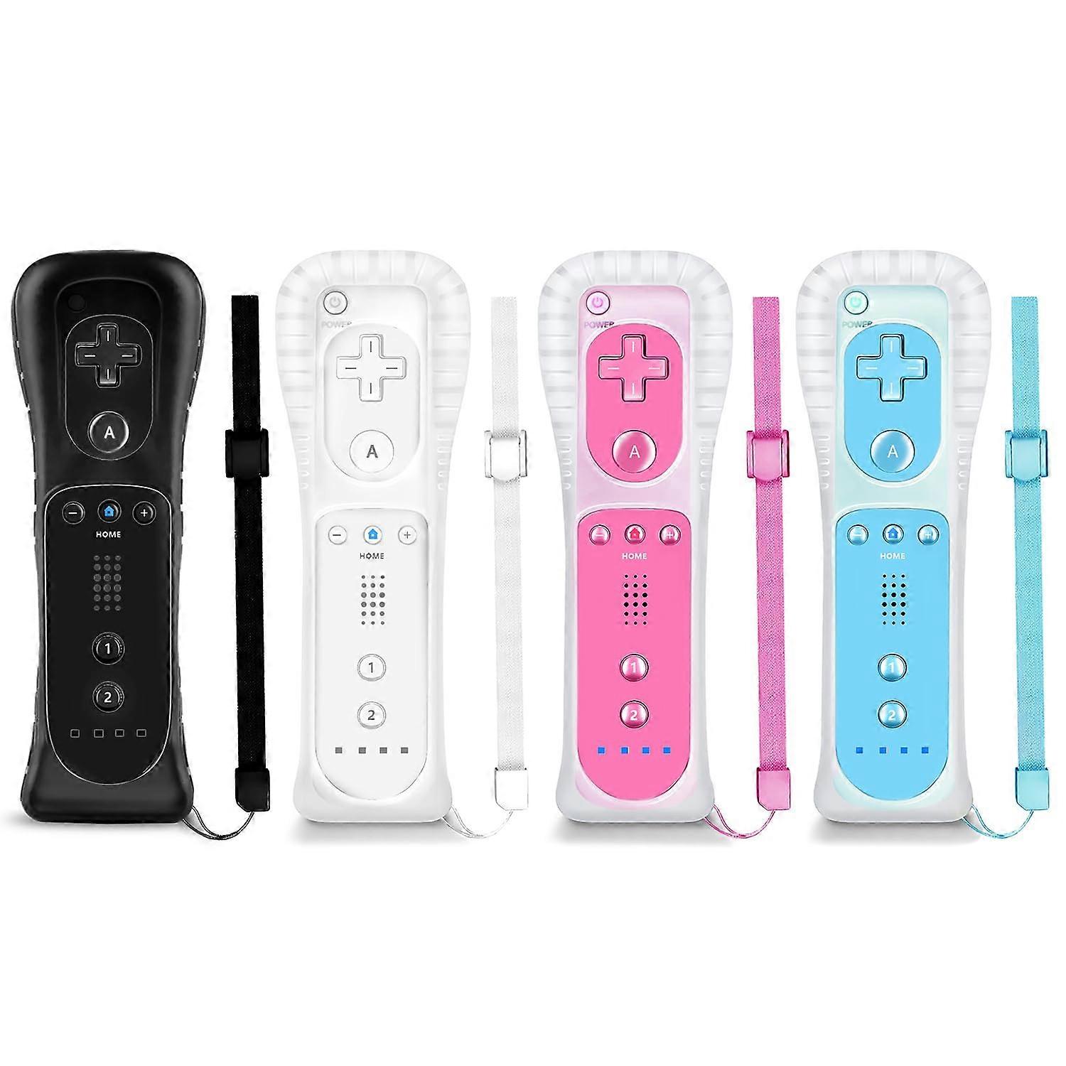 2025 Newest Wii Controller 4-Pack Replacement Wii Remote Compatible with Nintendo Wii/Wii U with Silicone Shell