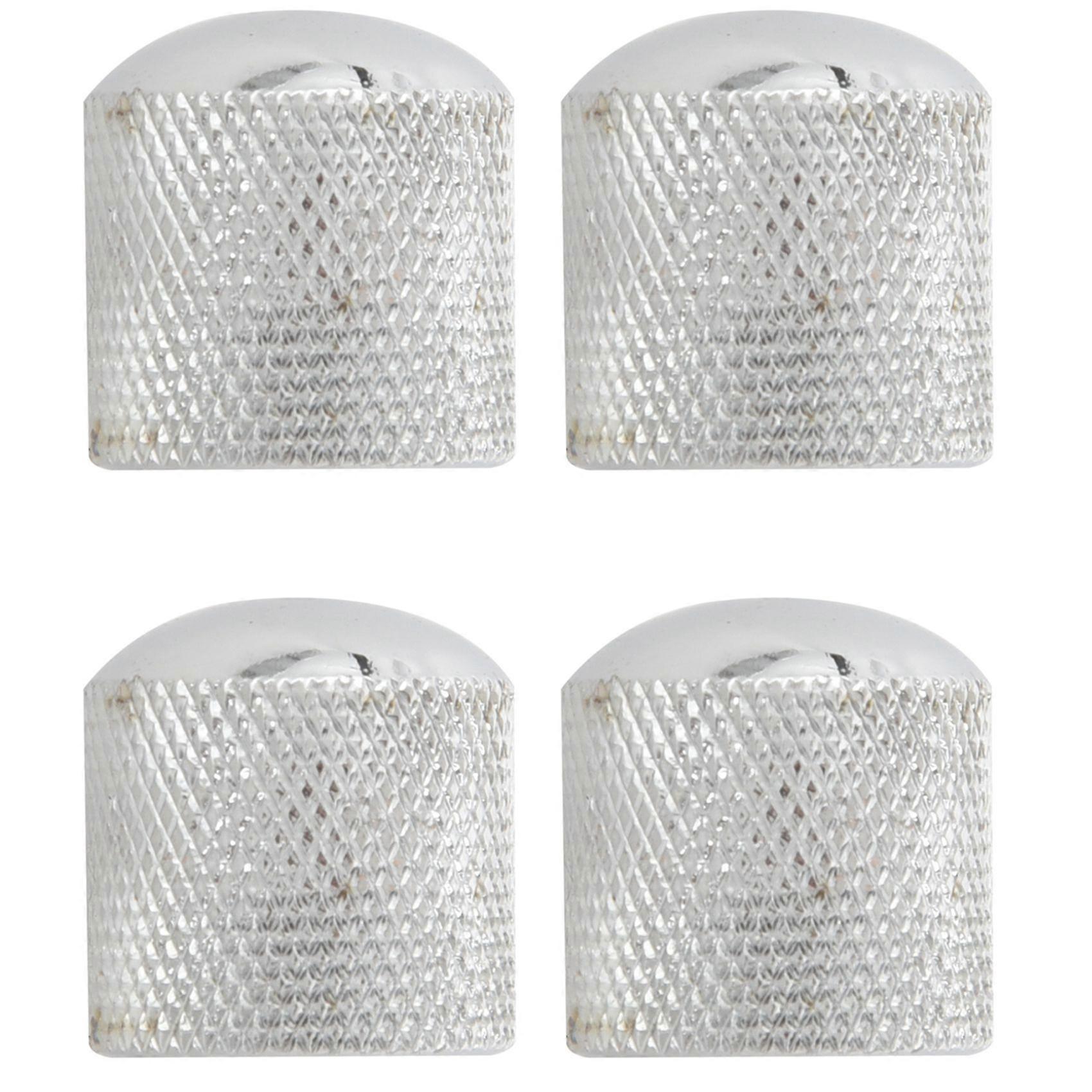 16X Guitar Dome Control Knobs for Fender Tele Replacement, Silver