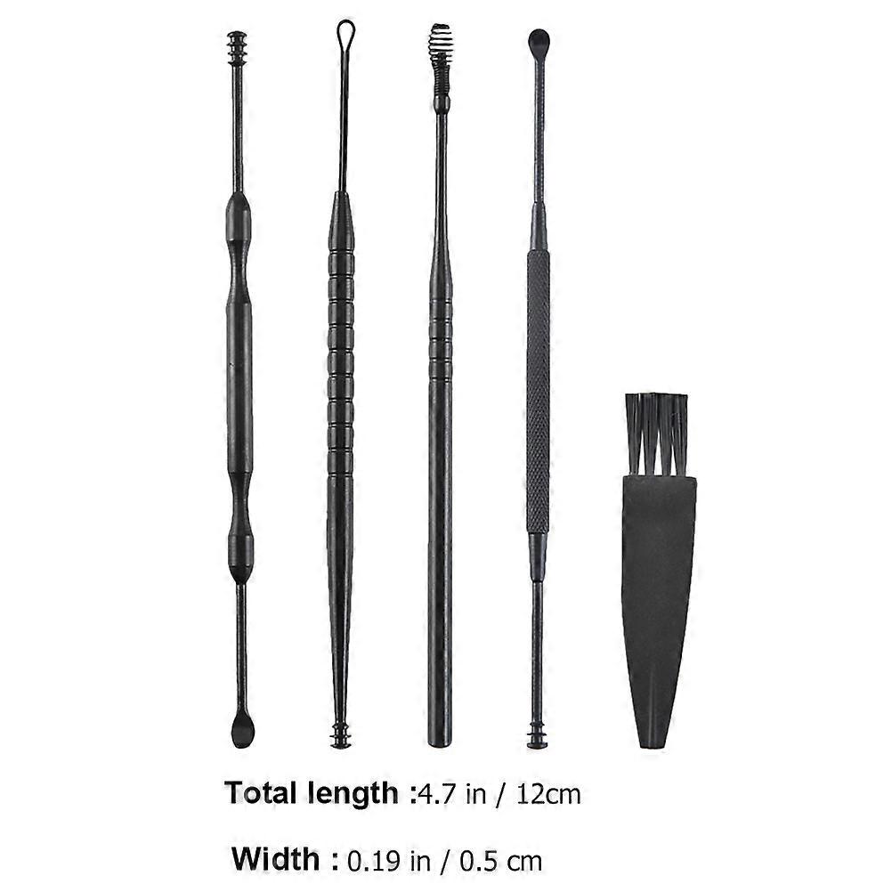 Black Ear Scoop Tool for with Double Head Rotating 1Set