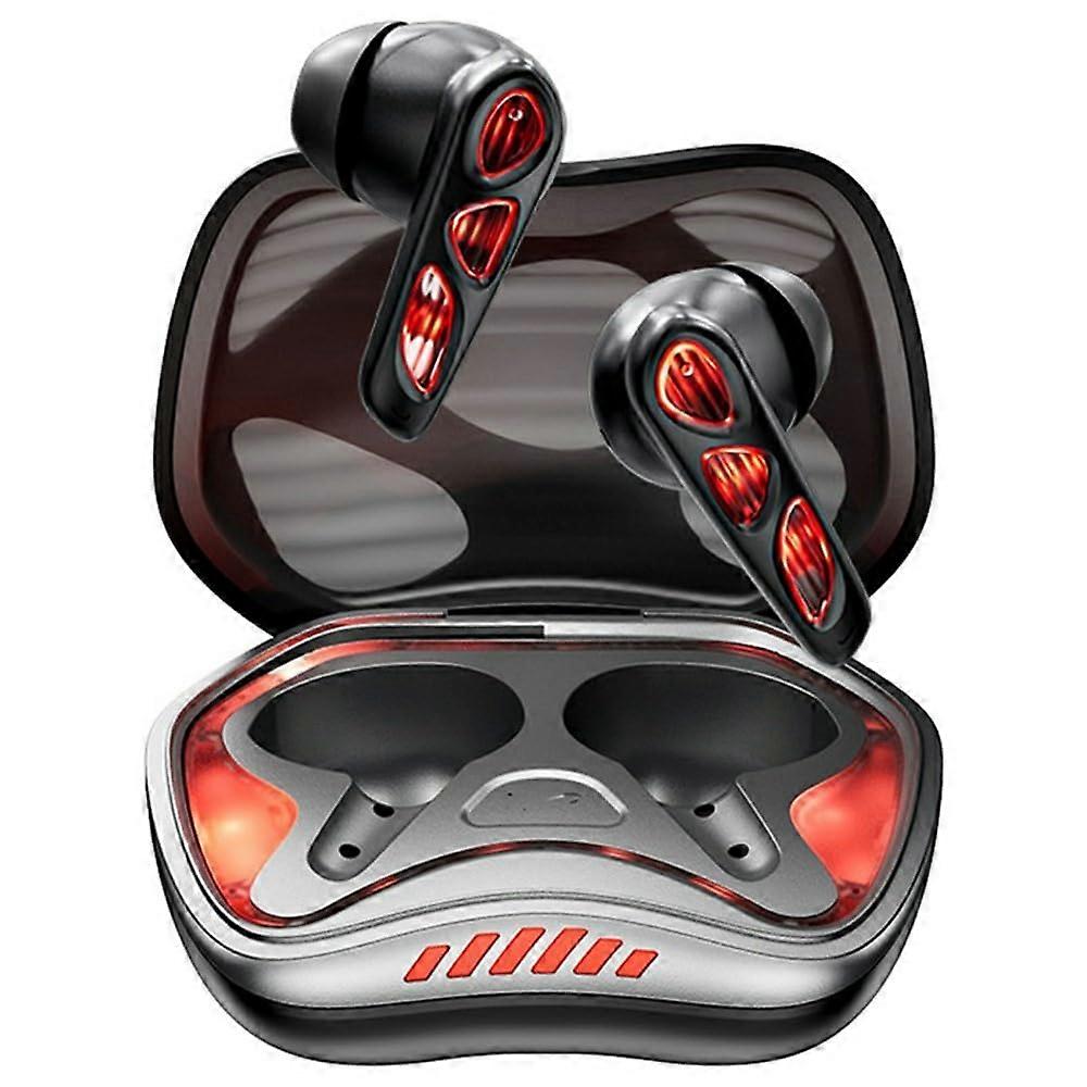 Gaming Wireless Earbuds with Type-C Fast Charging, Zero Latency, LED Lights, Black Color, Ergonomic Design
