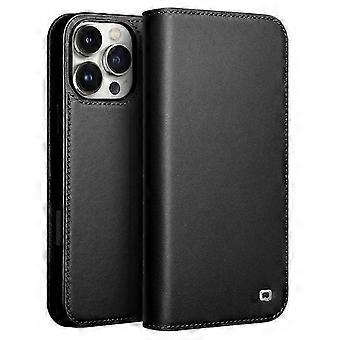 2025 QIALINO Compatible For iPhone 16 Pro Max Stand Case Anti-Drop Genuine Cow Leather Wallet Phone Cover