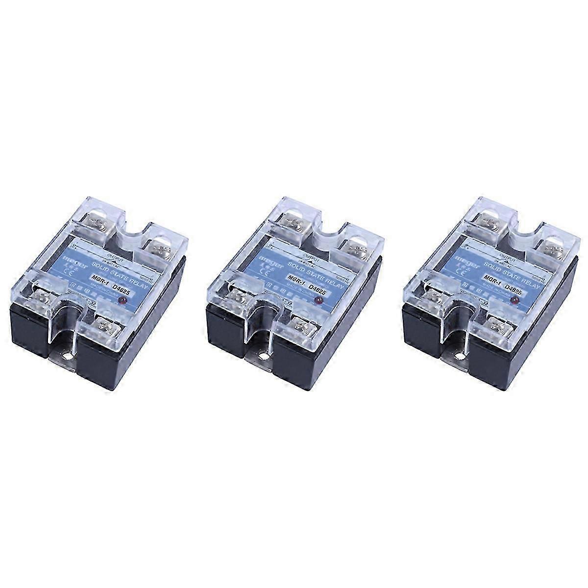 3X -1 D4825 Single-Phase Solid State Relay SSR 25A DC 3-32 V AC 24-480 V